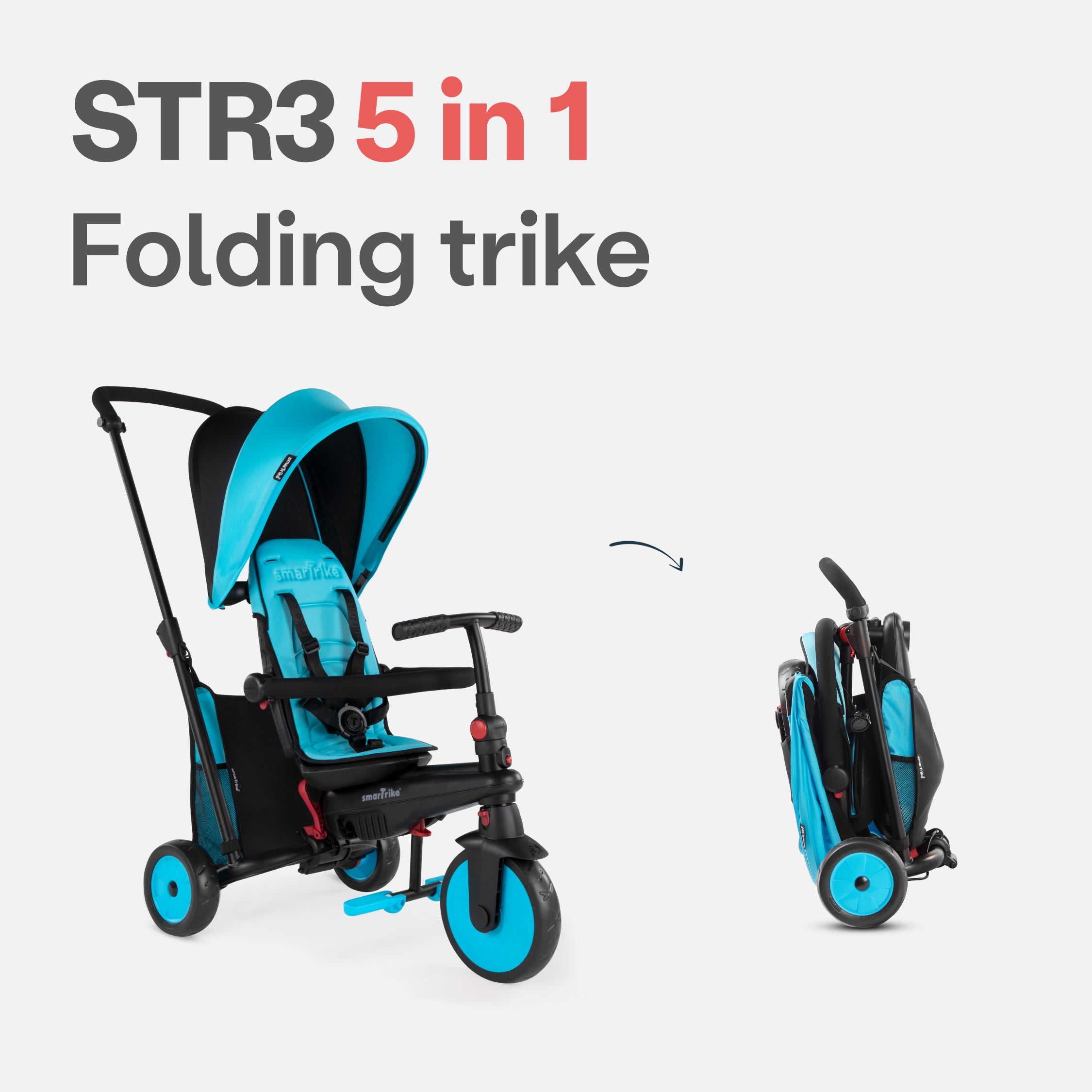 Folding Smart Trike Baby Bike Toddler Tricycle Tricycle Stroller