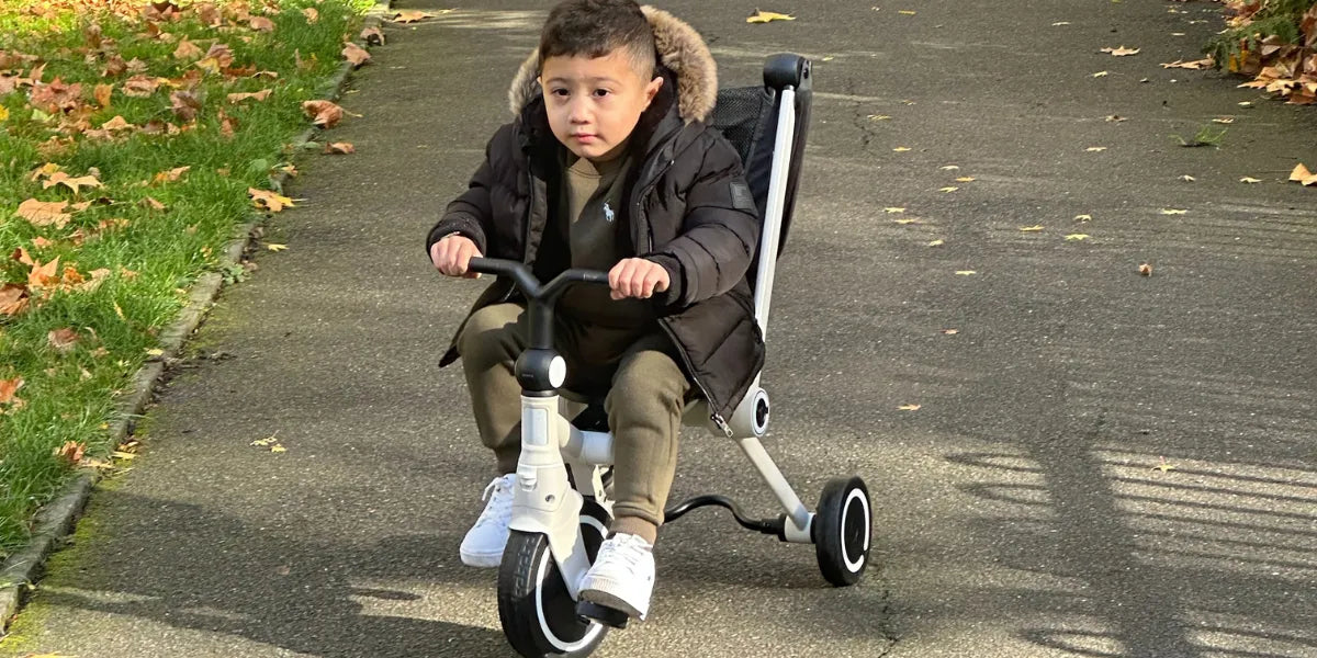 What 10 safety features should you check on a trike for a 1-year-old?