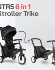 str5 folding pushchair trike b&w